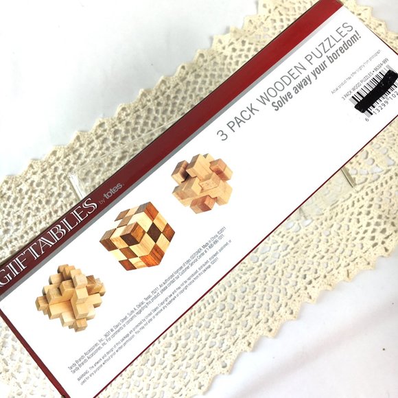 3 Pack Wood PuzzlesTotes Giftables  NIP - Picture 3 of 9